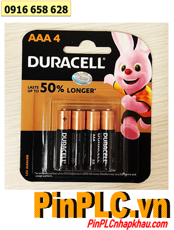 Duracell LR03 MN2400B4, Pin AA 1.5v alkaline Duracell LR03 MN2400B4 (Lasts up to 50% longer) /Vỉ 4viên